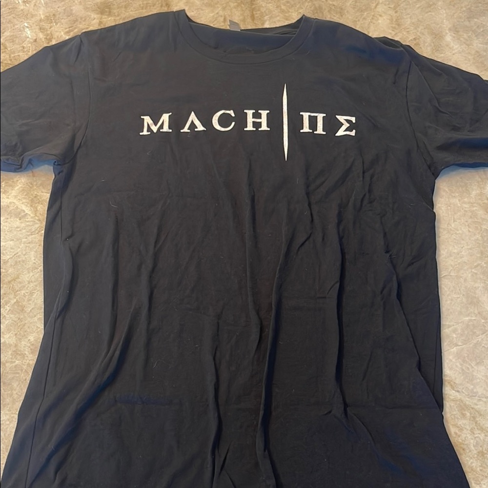 Black Short Sleeve Tee with Modern Graphic
